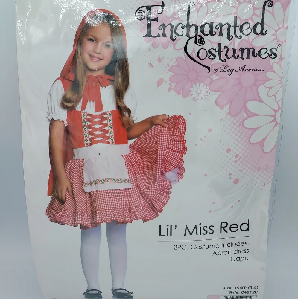 *SHIPS SAME/NEXT DAY!* New Red Riding Hood Costume Size XSmall 3-4